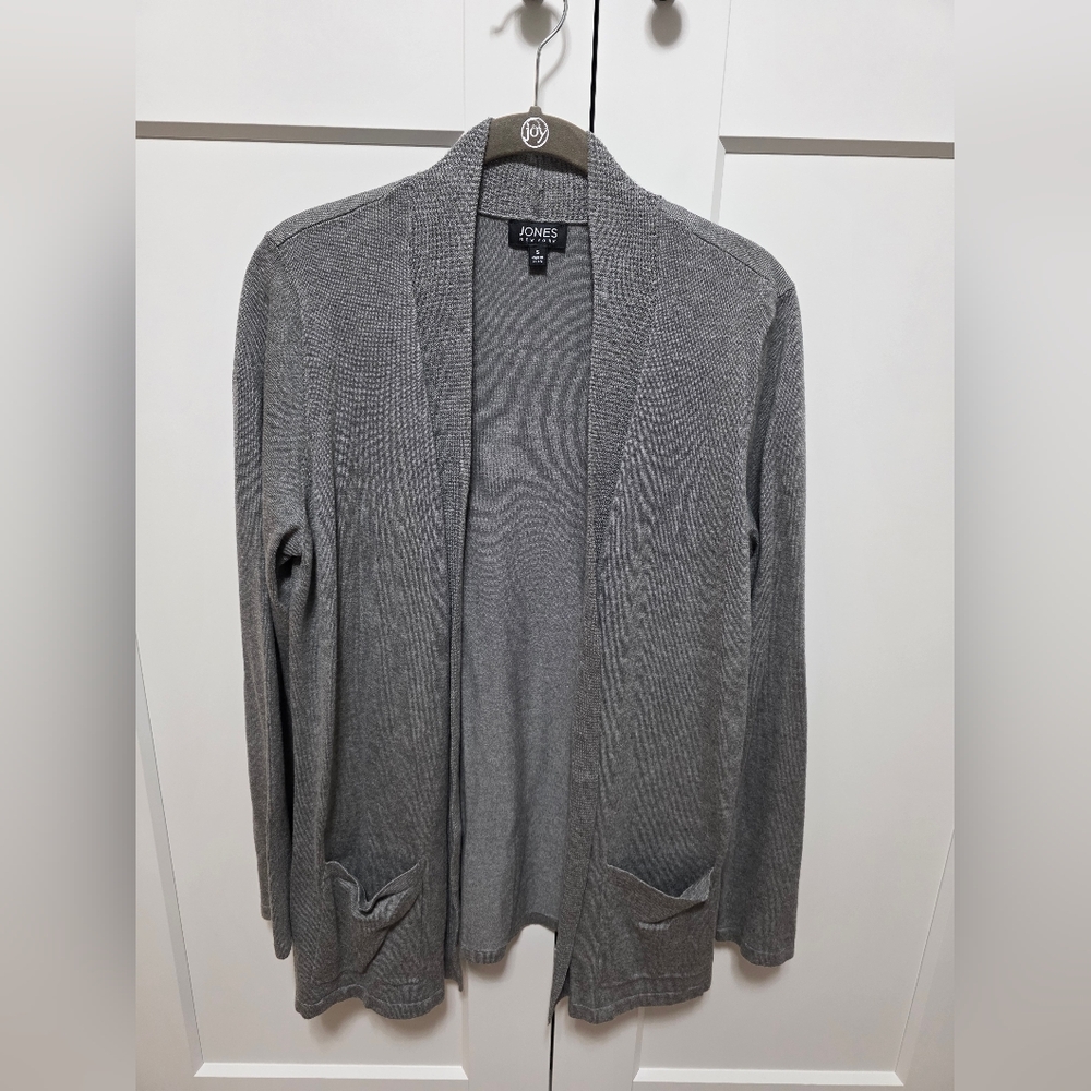 Jones New York Grey Open Cardigan